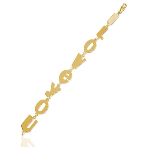 janebasch jewelry Jewelry - 22K Gold Plated (Sterling Silver) I Love You Bracelet